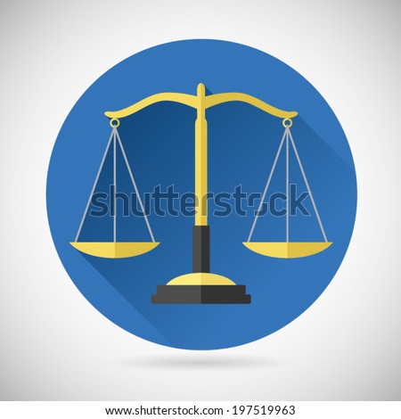 Law Balance Symbol Justice Scales Icon On Stylish Background Modern ...