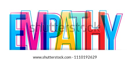 Empathy colorful word vector illustration.