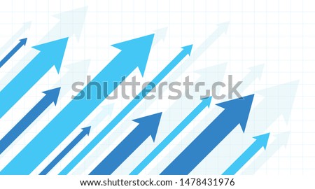 Financial Arrow Graphs on a white background