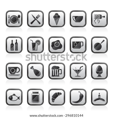 Food, drink and restaurant icons- vector icon set