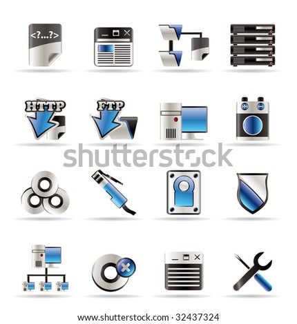 Server Side Computer icons - Vector Icon Set