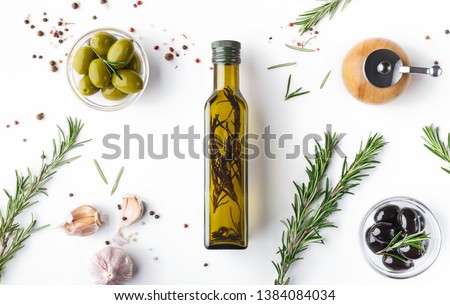 Similar – Image, Stock Photo Fresh Spanish extra virgin olive oil with olives