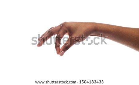 Similar – Image, Stock Photo A young hand grabbing a mechanical pencil over a pastel blue background with deep shadows