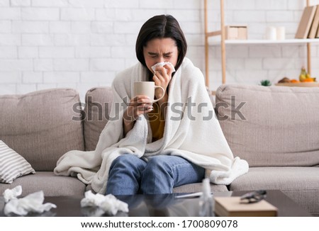 Similar – Image, Stock Photo stay at home Sneezing
