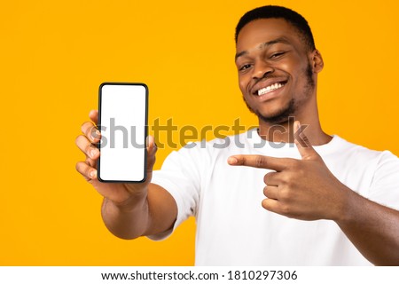 Similar – Image, Stock Photo Black man holding positive Coronavirus test