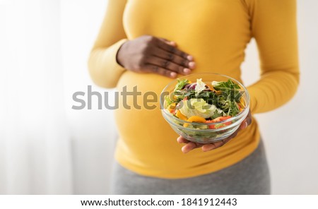 Similar – Image, Stock Photo Nutrition during pregnancy