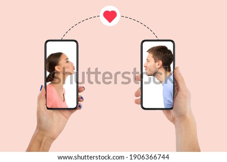 Similar – Image, Stock Photo smartphone love Woman