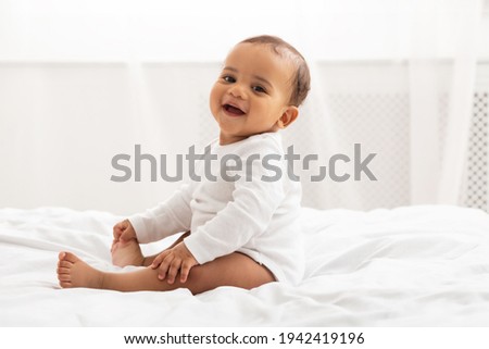 Similar – Image, Stock Photo Portrait of baby boy