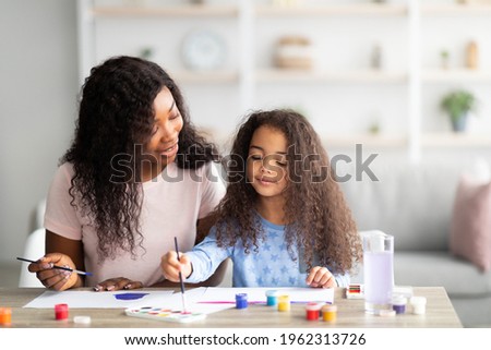 Similar – Image, Stock Photo Mother and Daughter painting