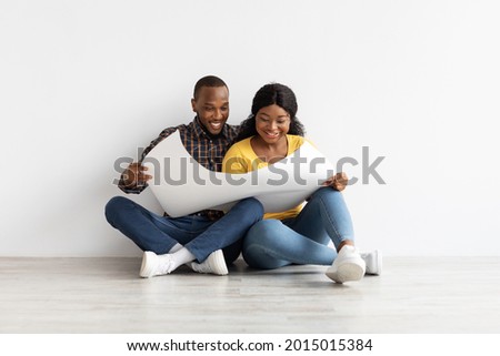 Similar – Image, Stock Photo Afro woman repairing furniture at home.