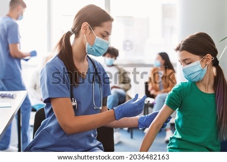 Similar – Image, Stock Photo female doctor holding covid-19 vaccine in hands