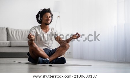 Similar – Image, Stock Photo Calm black man in sunglasses in city