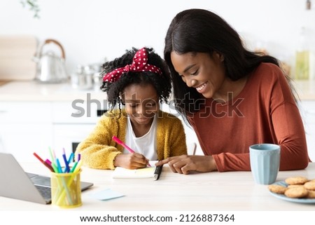 Similar – Image, Stock Photo Mother and Daughter painting