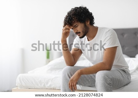 Similar – Image, Stock Photo Man touching the heads of wheat in a cultivated field