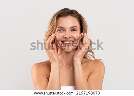 Similar – Image, Stock Photo Nourishing and moisturising face cream