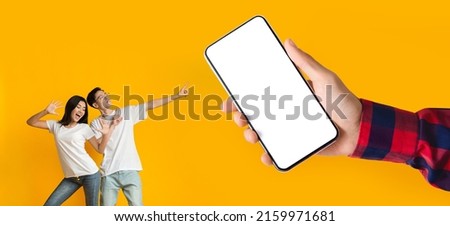 Similar – Image, Stock Photo Holding a Asian giant millipede or Thyropygus spirobolinae sp, showing concept of kindness, harmony with nature and environmentalism