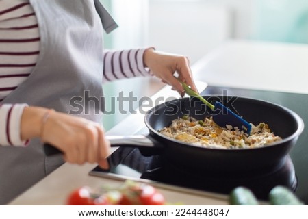 Similar – Image, Stock Photo Crop housewife preparing delicious pie at home