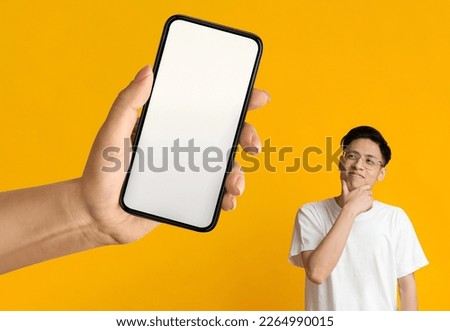Similar – Image, Stock Photo Holding a Asian giant millipede or Thyropygus spirobolinae sp, showing concept of kindness, harmony with nature and environmentalism