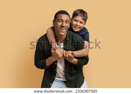 Similar – Image, Stock Photo Handsome Black Man Holding Cup of Wine Smiling Widely Outdoors