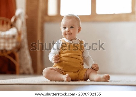 Similar – Image, Stock Photo Toddler playing with toy