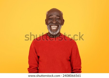 Similar – Image, Stock Photo Black man portrait in a Fuerteventura viewpoint.