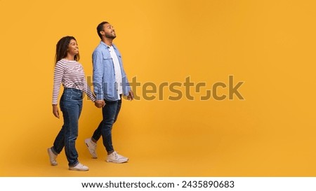 Similar – Image, Stock Photo Young Black Man Towards Camera Outdoors