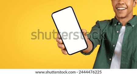 Similar – Image, Stock Photo Young Black Man Towards Camera Outdoors