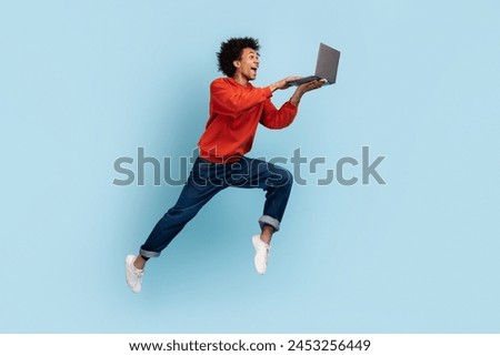 Similar – Image, Stock Photo African American guy with naked torso on white background