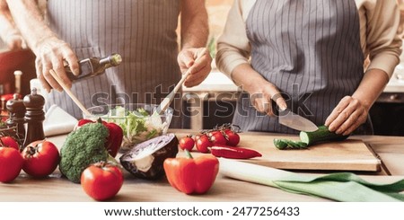 Similar – Image, Stock Photo Crop man with bowl of ramen soup