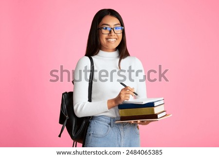 Similar – Foto Bild Asiatische Schüler tragen weiße Uniform spielen Skateboard Trick mit rosa Rauch auf Skateboard