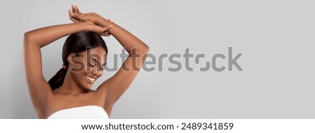 Similar – Image, Stock Photo woman under a black tulle