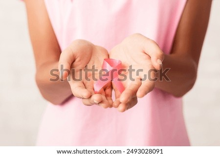 Similar – Image, Stock Photo Anonymous woman standing on embankment in evening