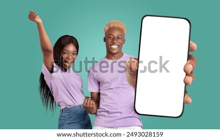 Similar – Image, Stock Photo Young Black Man Towards Camera Outdoors