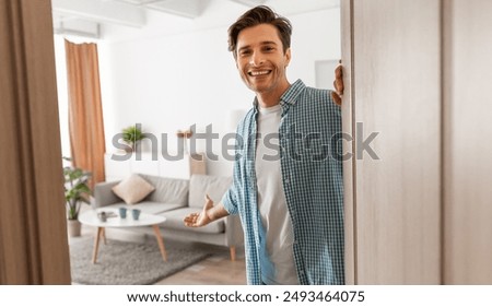 Similar – Image, Stock Photo Open the door.