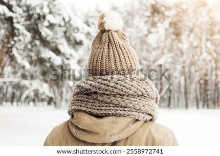 Similar – Image, Stock Photo Unrecognizable man standing in narrow cave