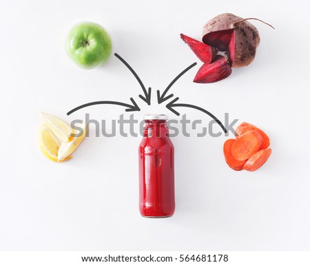 Similar – Image, Stock Photo Beetroot and fresh smoothie on wooden table