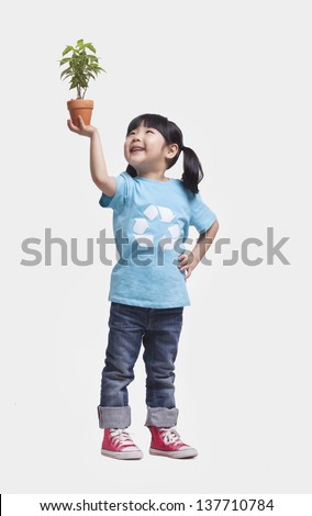 Similar – Image, Stock Photo Recycled pot full of succulent plants