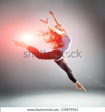 fashion ballet dancer. studio shot