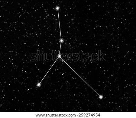constellation of cancer against the starry sky