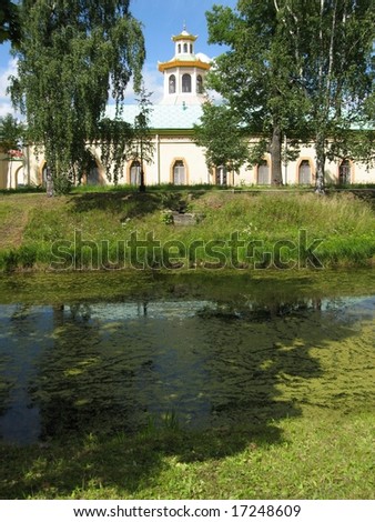 Tsarskoye selo (King\'s village), surroundings of St. Peterburg, Russia. Park building \