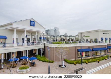 OSAKA,JAPAN-18 April,2014:Rinku Town is a whole town devoted to shopping and shoppers. The main shopping destinations in Rinku Town are the Rinku Premium Outlet Mall