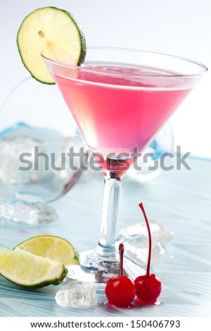 Cherry, pink drink