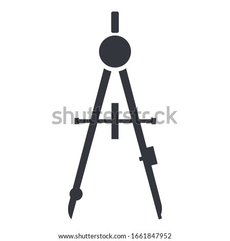 Vector Black Drawing Compass Icon