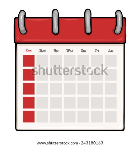 Vector Cartoon Loose-leaf Blank Calendar