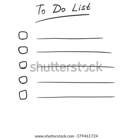 Vector Sketch To Do List