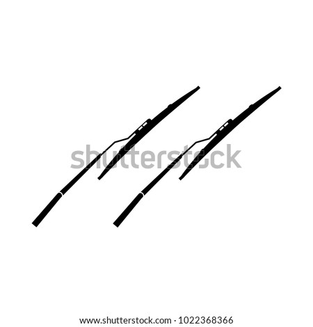 windshield wipers vector icon isolated black