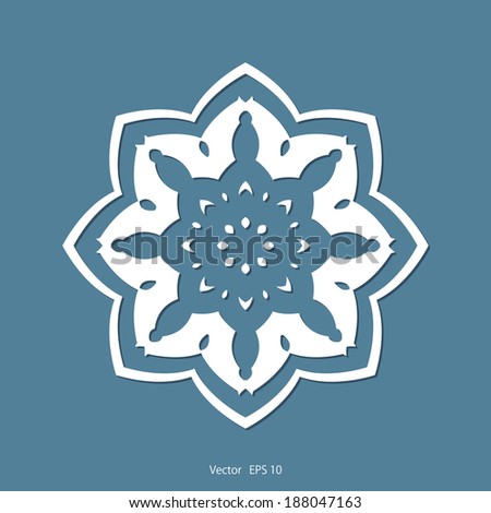 flower, white, patterned, snowflake, beautiful, vector