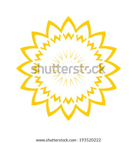 flower, yellow pattern beautiful sun with petals