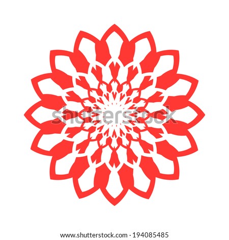 flower, pink-red light with a beautiful summer pattern vector