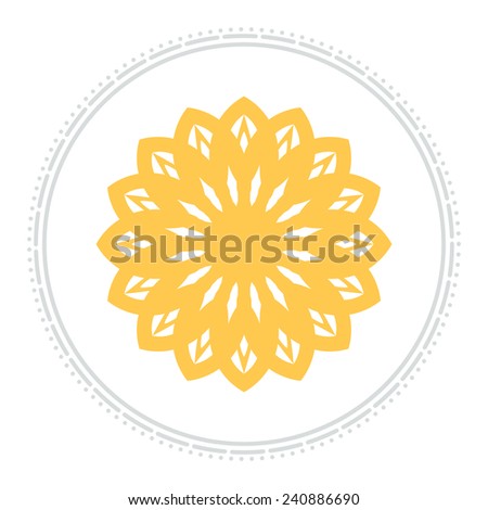 flower, yellow with patterns